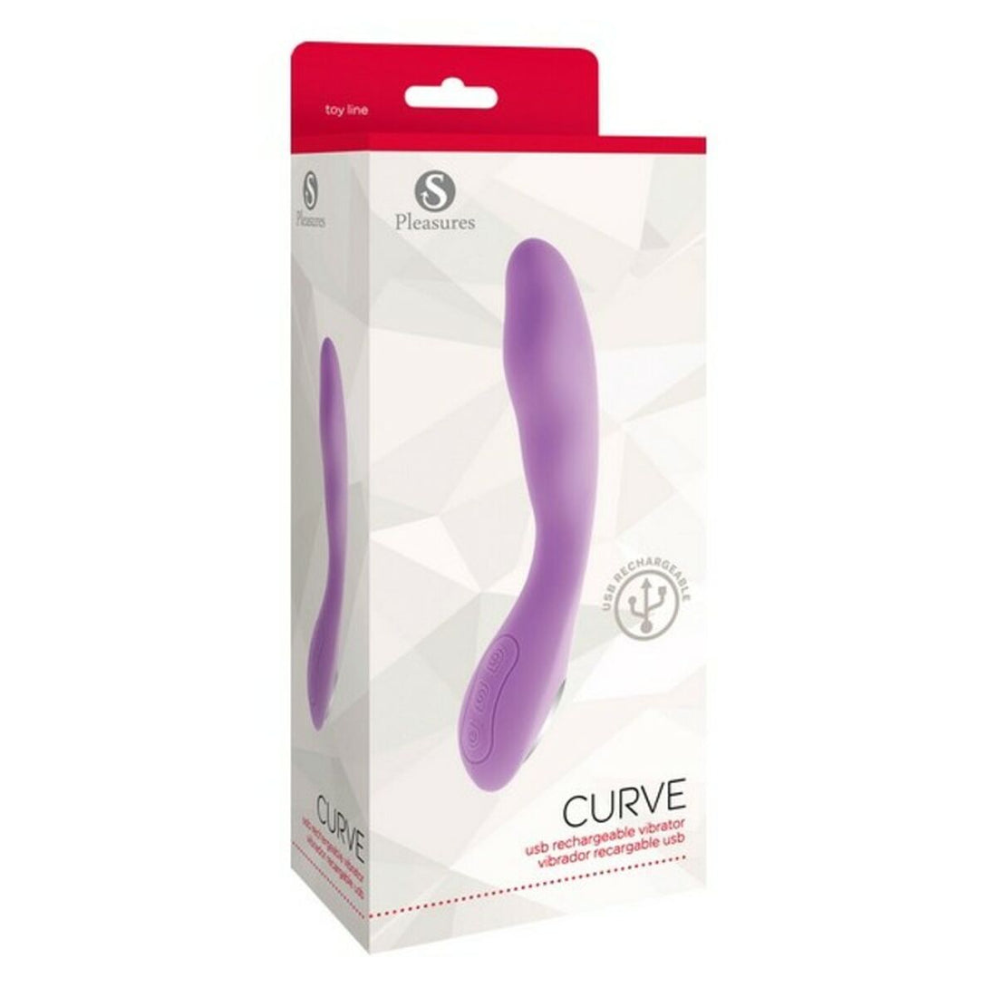 S Pleasures Curve Candy Lilac Vibrator | 10 Vibration Levels, G-Spot Stimulator, Rechargeable, Ergonomic, Silicone